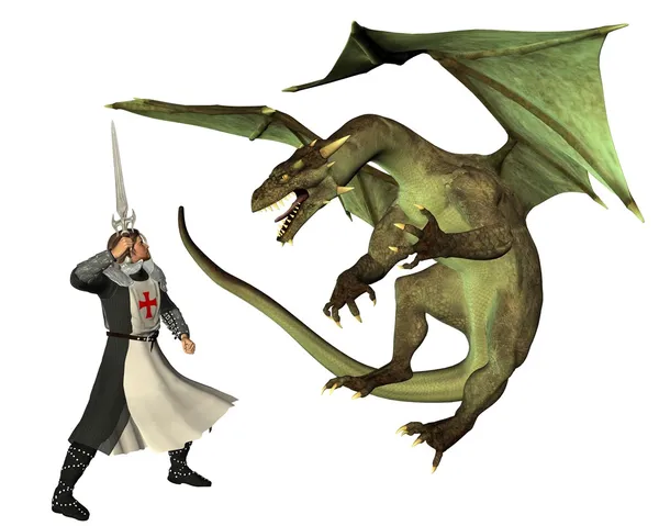 Der Heilige Georg und der Drache — Stockfoto