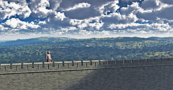 Römische Wache auf Hadrians Mauer — Stockfoto