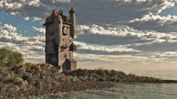 Turmschloss am See — Stockfoto