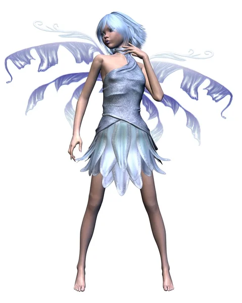 Icy Blue Winter Fairy - 2 — Stock Photo, Image