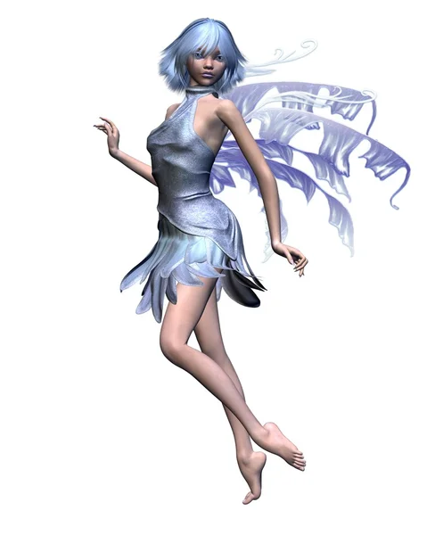 Icy Blue Winter Fairy - 1 — Stock Photo, Image