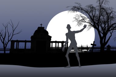 zombi Cadılar Bayramı kartı