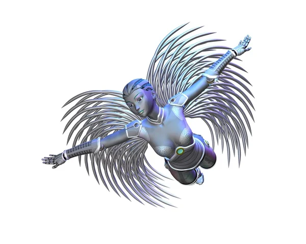 Android Angel - летающий — стоковое фото