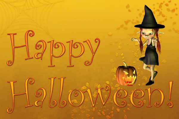 Felice carta di Halloween o sfondo — Foto Stock