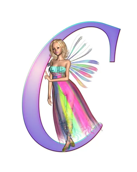 Fairy Alphabet - letter C — Stock Photo, Image