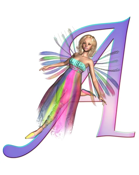 Fairy Alphabet - letter A — Stock Photo, Image