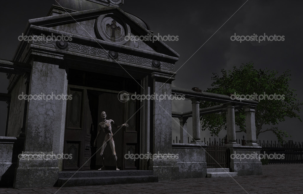 Tumba de Zombie Muerto Viviente fotografía de stock ©