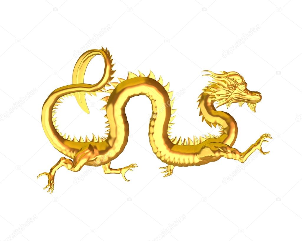 Golden Chinese Dragon 3 Stock Photo Algolonline 40258647