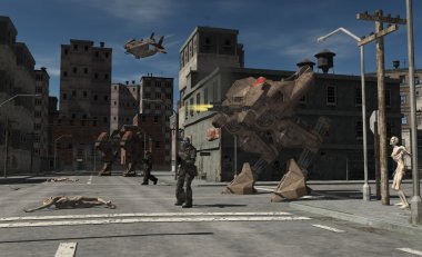 Urban Combat Patrol - Zombie Central clipart