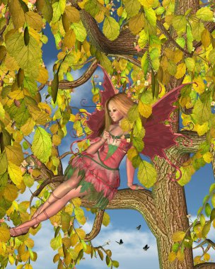 Bahar ağacı çiçek perisi