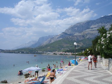 Hırvatistan, makarska riviera.july, 2006. Sahilde.
