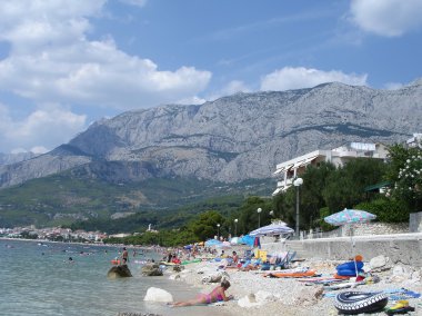 Hırvatistan, makarska riviera.july, 2006. Sahilde.