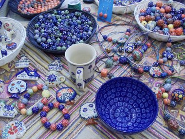 Handmade glass trinkets. Moscow flea market 