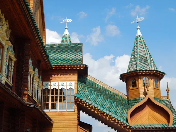 Kolomenskoe, Moskova, Rus Çarı'nın ahşap Saray. Ağustos, 2013. — Stok fotoğraf