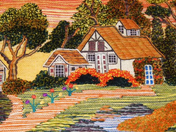 el sanatları. handmde halı parçası. Sergi 