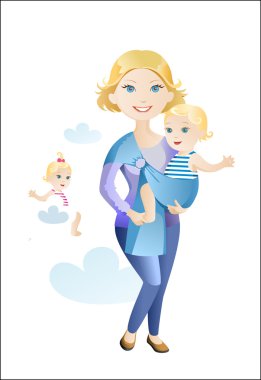 çocuğu olan kadın