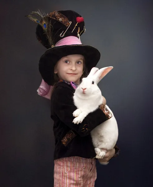 Girl in a hat — Stock Photo, Image