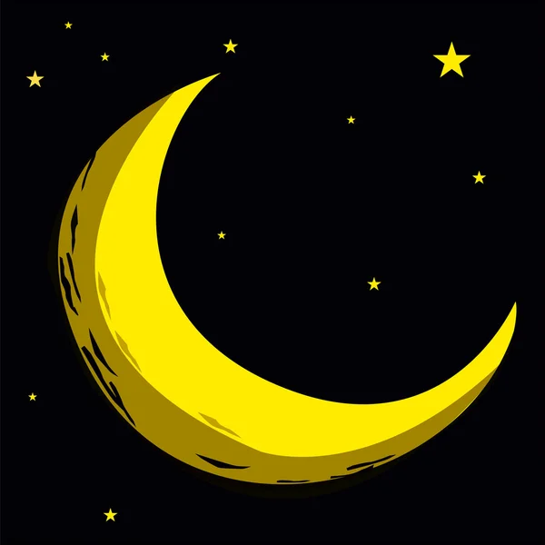 Luna, estrella, planeta, cuento, mundo, universo, espacio, imaginación, fantasía, el cómic, tira mágica, felicidad, cráter, cielo, encantado, distante, lejano, luz, para brillar, tierra, firmamento, cielos, desierto, i — Archivo Imágenes Vectoriales