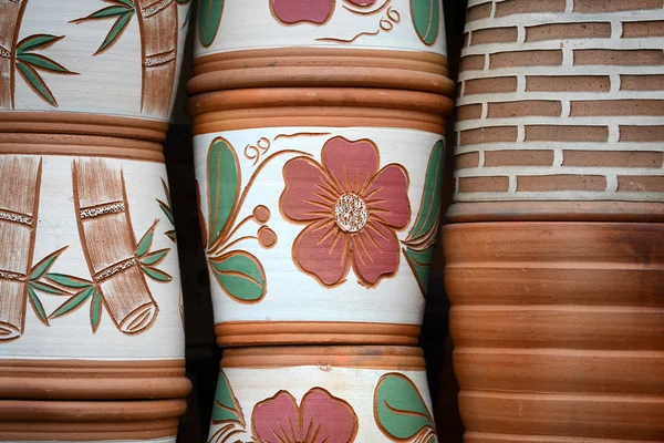 Vaso di fiori d'argilla — Foto Stock
