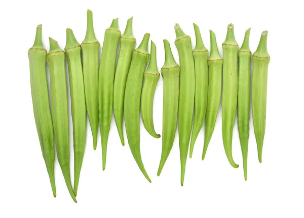 Färska råa okra — Stockfoto