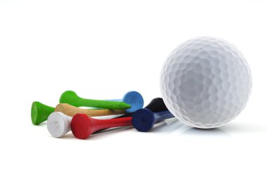 Golf topu ve tees