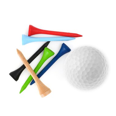 Golf topu ve tees