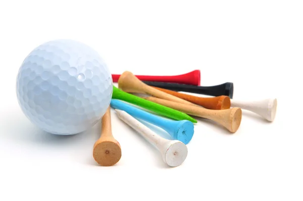 Golf Ball and tees — Stock Photo, Image