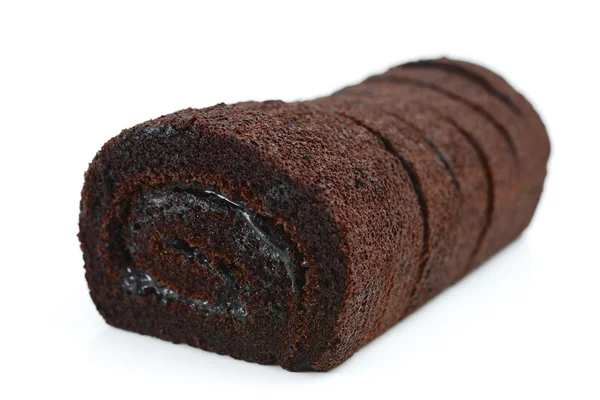 Chocolate swiss roll — Stock Photo, Image
