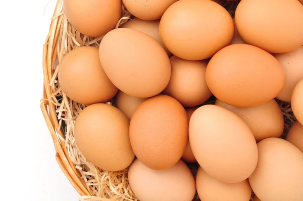 Eggs in basket — Stock Photo, Image