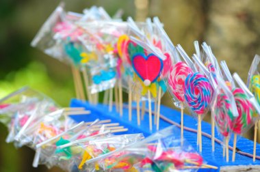 renkli tatlı lolipop candy