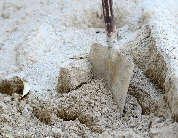 Sand with shovels — Stock Photo, Image