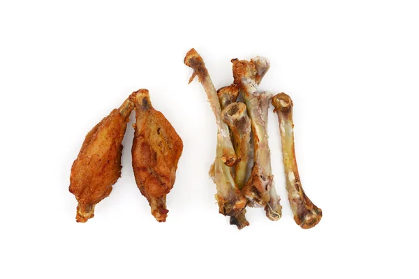 Fried Chicken and Chicken Bones — Stock Photo, Image