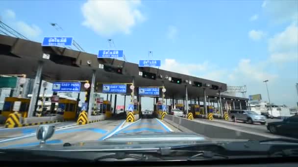 Highway Toll Booth — Stock Video