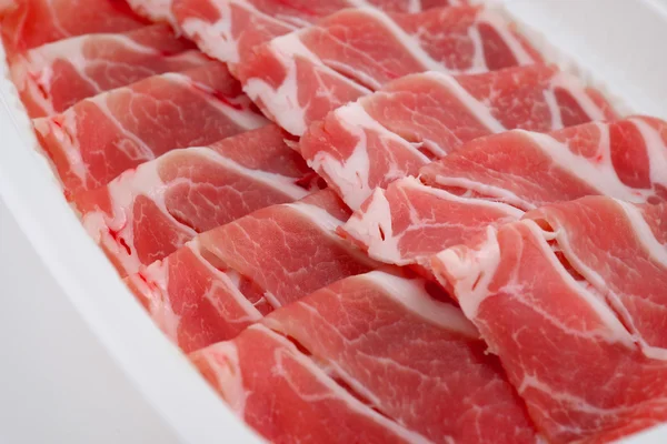Raw Bacon Slices — Stock Photo, Image