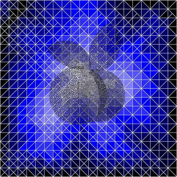 Abstrakte Kontur des Apfels auf abstraktem Hintergrund — Stockvektor