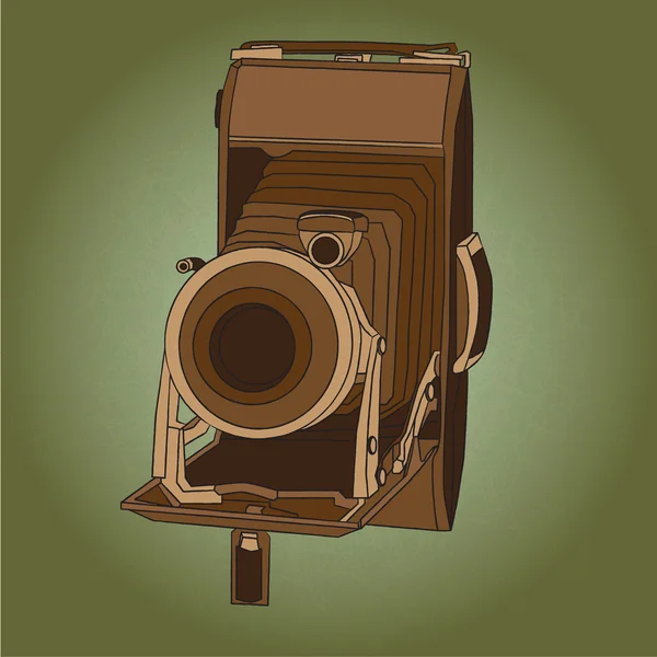 Kamera foto antik - Stok Vektor