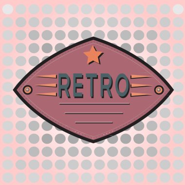 Retro klasik etiketi