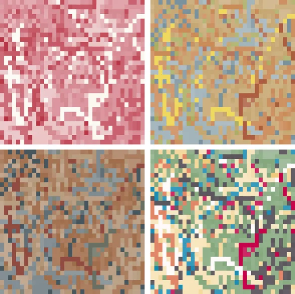 Set of pixels backgrounds — Stock Vector