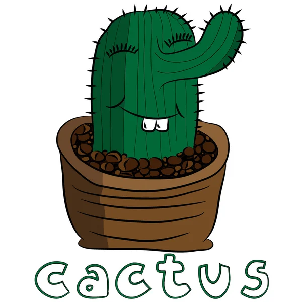 Schattig grappige cactus — Stockvector