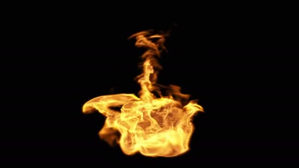 Animación Antorcha Fuego — Vídeo de stock