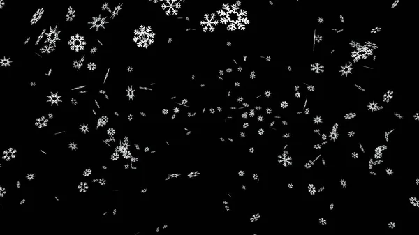 Illustration Des Schneeflockenflusses — Stockfoto