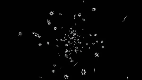 Illustration Des Schneeflockenflusses — Stockfoto