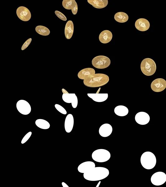 Illustration Ethereum Coin Flow Alpha Layer — Zdjęcie stockowe