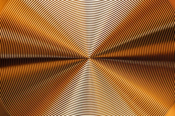 Espiral Metal Dourado Texturizado Padrão Fundo — Fotografia de Stock