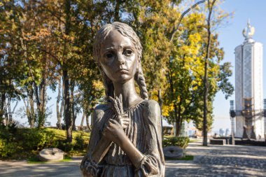 Kyiv, Ukrayna - 6 Ekim 2021: Ukrayna 'daki Holodomor Kurbanları Anma Kompleksi.