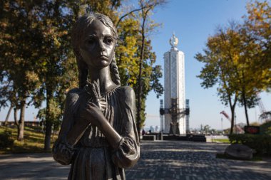 Kyiv, Ukrayna - 6 Ekim 2021: Ukrayna 'daki Holodomor Kurbanları Anma Kompleksi.