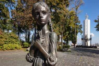 Kyiv, Ukrayna - 6 Ekim 2021: Ukrayna 'daki Holodomor Kurbanları Anma Kompleksi.