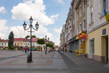 Drohobych, Ukrayna - Temmuz 2021: Drohobych, Ukrayna Pazar Meydanı