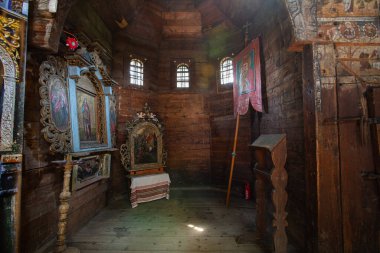 Drohobych, Ukrayna - Temmuz 2021: Drohobych, Ukrayna 'daki St. George Kilisesi' nin içi