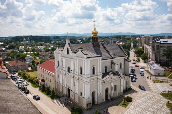 Drohobych Ukraine July 2021 Aerial View Holy Trinity Cathedral Drohobych — 图库照片